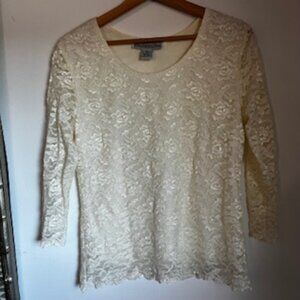 🧡3/15 Monterey Bay Lace Top Women's M